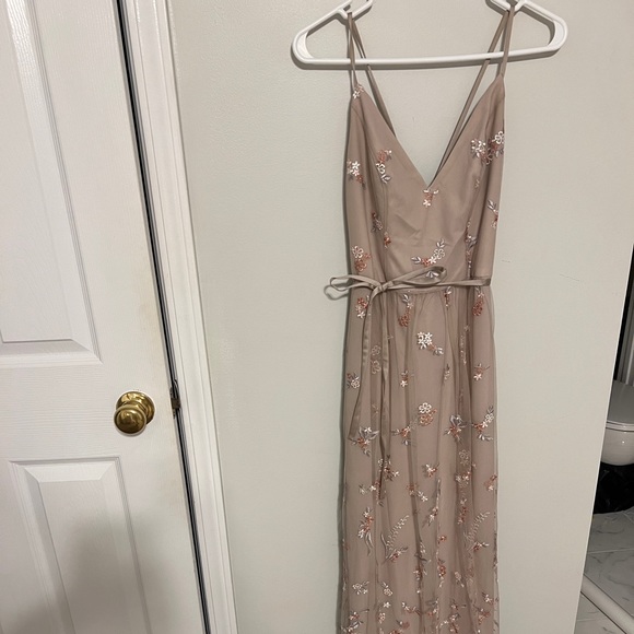 David’s Bridal Floral Embroidered Tank Dress - Picture 2 of 8